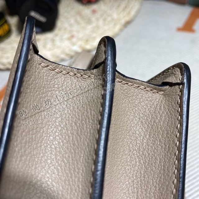 HERMES女包 豬鼻子包 Roulis Evercolor皮 風衣灰 愛馬仕百搭款單肩包 愛馬仕斜挎背包  Ama1695